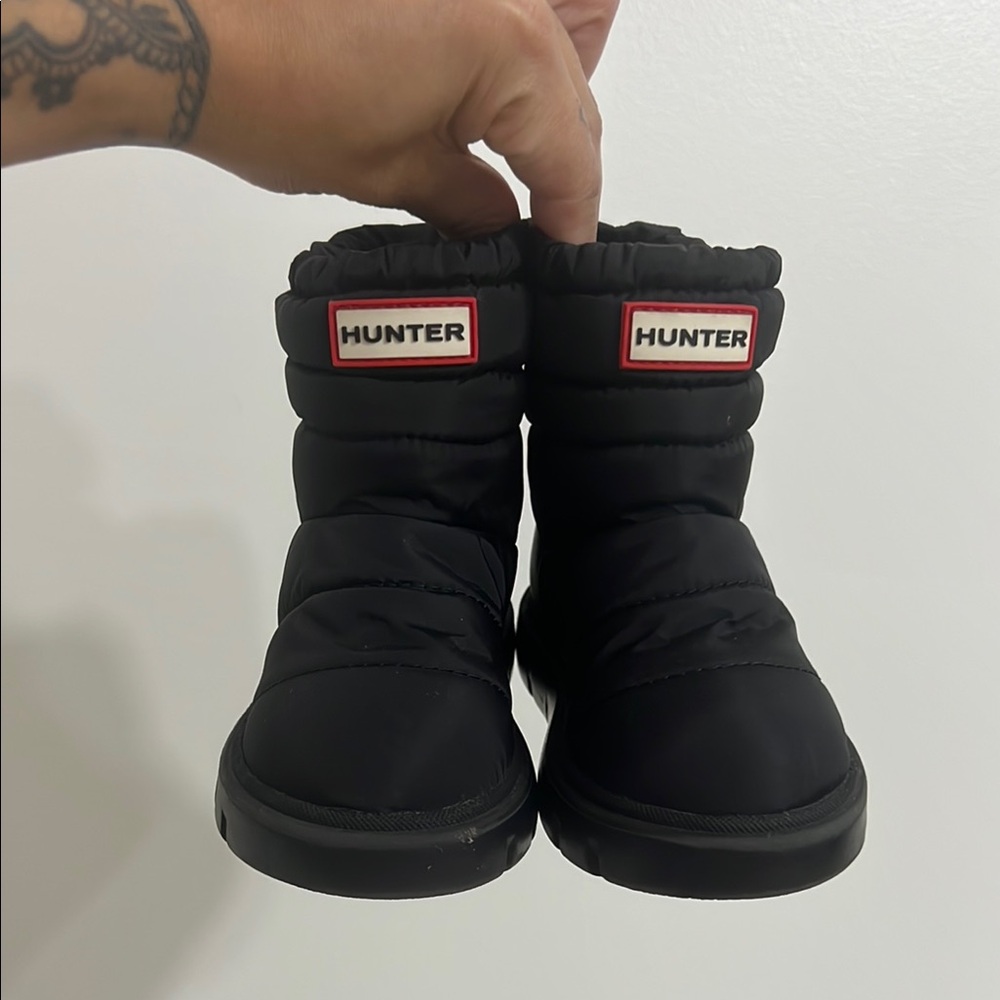 Hunter Kids Black Winter Boots